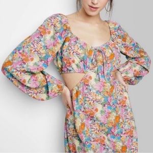 Wild Fable Floral Cutout Mini Dress